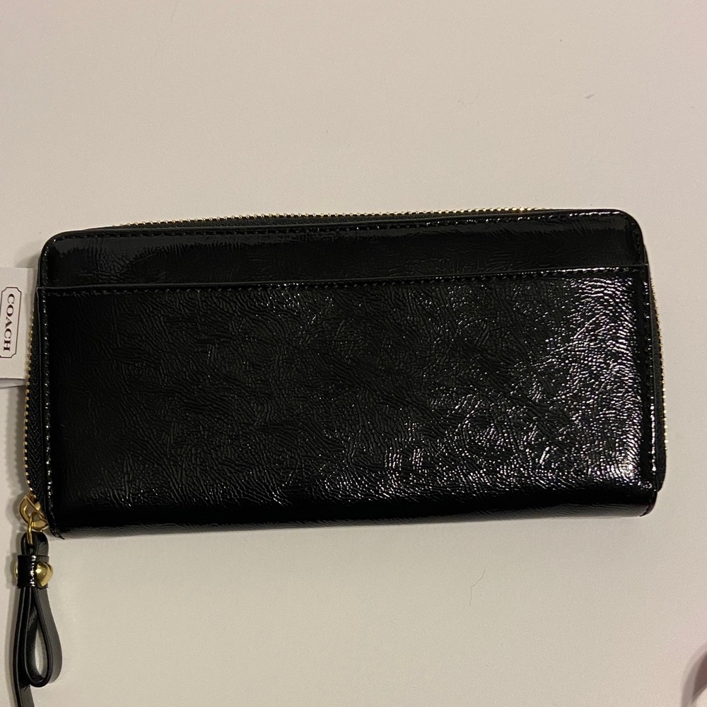 Coach poppy patent Leather long Zip Wallet - Picture 7 of 11